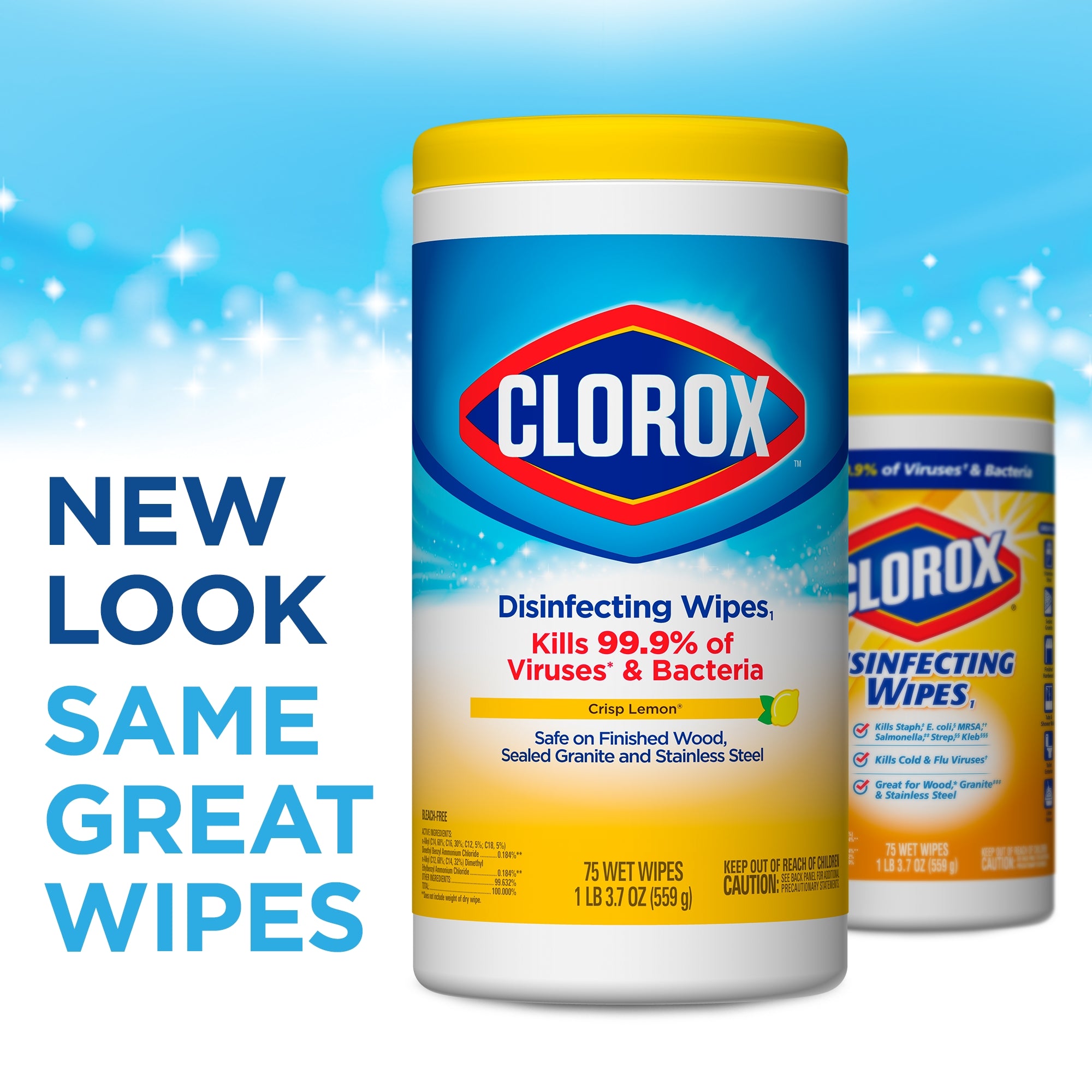 Clorox Disinfecting Bleach Free Cleaning Wipes, Value Pack Crisp  Lemon/Fresh Scent